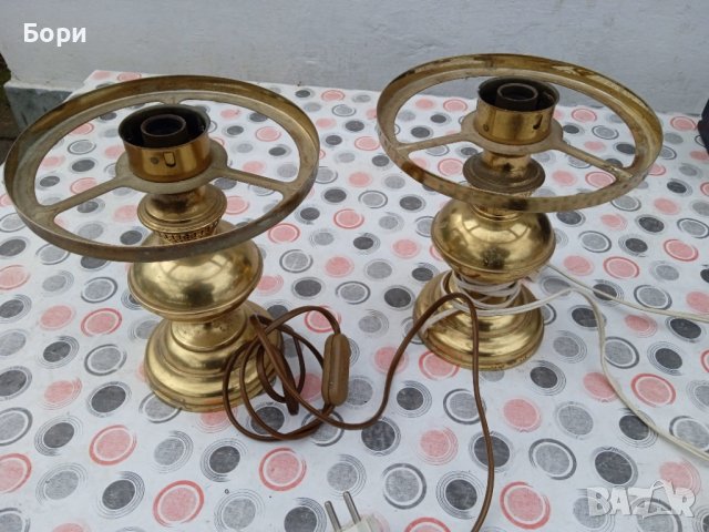 Стари немски метални настолни лампи