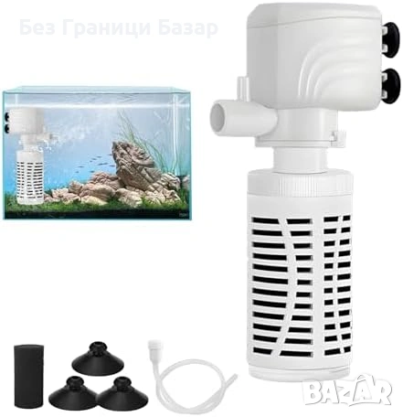 Нов вътрешен Тих филтър за аквариум с кислородиране и циркулация Потопяема помпа