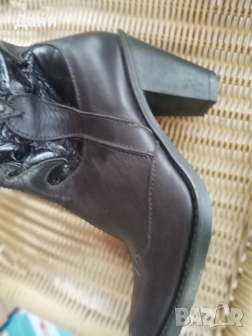Дам.ботуши от ефектна естествена кожа, снимка 4 - Дамски боти - 52329518