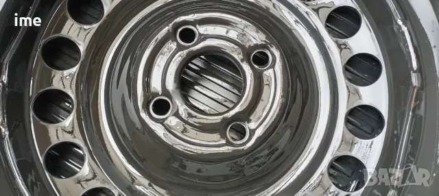 1бр. нова железна джанта 6J15 ET43. 4x100мм. Свалена от Opel Astra. Става и на Corsa, Meriva и др., снимка 3 - Гуми и джанти - 49910280