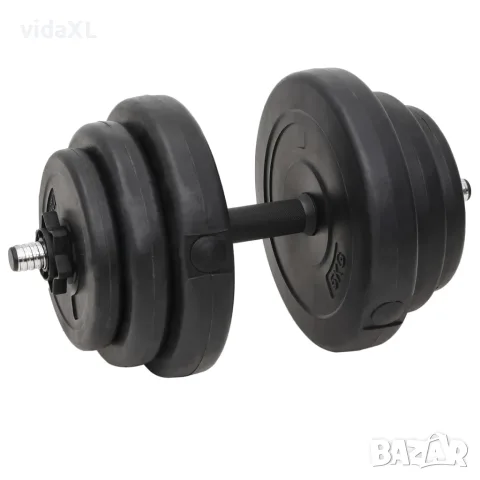 vidaXL Щанга и дъмбел с тежести 60 кг, снимка 5 - Фитнес уреди - 56146592