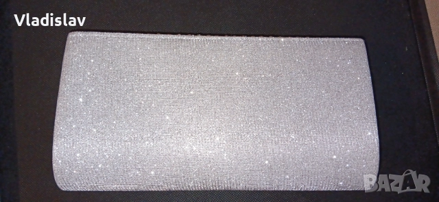 Сребърна чанта Larcenciel, брокатена дамска чанта, снимка 6 - Чанти - 52160142