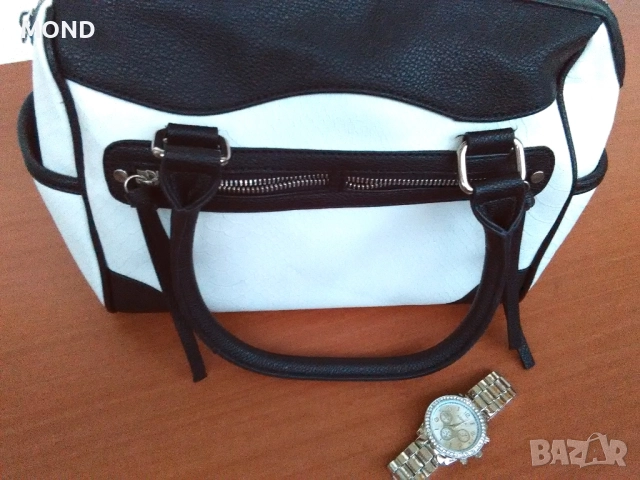Дамска чанта Express - Black & White Purse, снимка 5 - Чанти - 52868356
