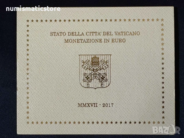 Ватикана 2017 г. - комплектен сет от 1 цент до 2 евро BU