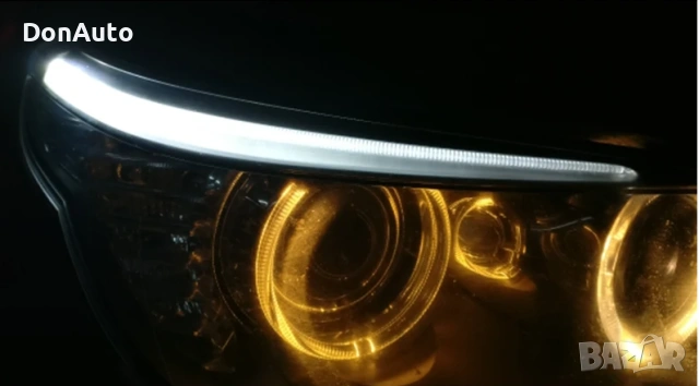 LED ленти за вежда на фарове BMW E60, снимка 4 - Аксесоари и консумативи - 53135965