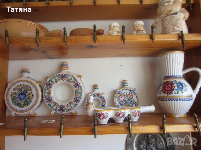 КЕРАМИКА - СТАРА  МАЙОЛИКА -ОТ ЧЕХИЯ  " HODOVIA "  , снимка 3 - Декорация за дома - 31864579