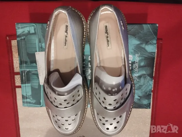 сребристи 39-ти номер, снимка 2 - Дамски ежедневни обувки - 48622631