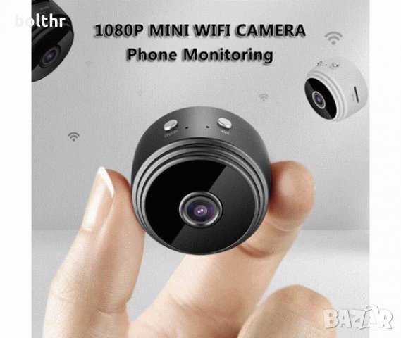 Мини шпионска камера Smart Technology IP Cam, WiFi, Нощно виждане, Детектор за движение, Черна, снимка 2 - IP камери - 29816181