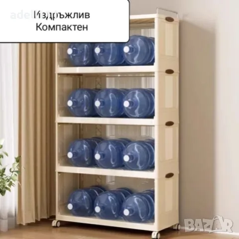 Голям Мултифункционален Шкаф на Колелца , Водоустойчив, Издръжлив, Изработен от Поликарбон , снимка 2 - Шкафове - 52931733