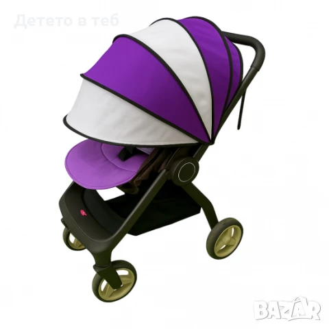Сенник за количка универсален сфера лилаво с бяло, снимка 1
