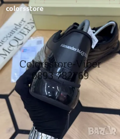Мъжки черни кецове  Alexander McQueen-BR93z, снимка 3 - Маратонки - 49322992