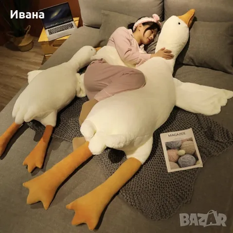 Голяма възглавница Гъска 90см/70см/50см, снимка 3 - Възглавници - 48210181