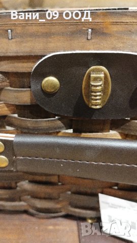 Заредена кошница за пикник от плетено дърво, снимка 7 - Други - 40767431