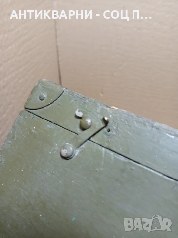 Стар Дървен Военен Сандък Куфар., снимка 3 - Антикварни и старинни предмети - 51184233