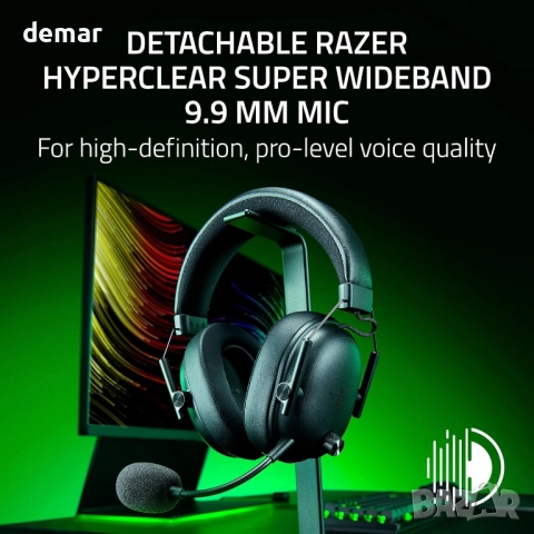 Razer BlackShark V3,Безжични слушалки,TriForce 50 мм драйвери,FPS, снимка 5 - Bluetooth слушалки - 51876297