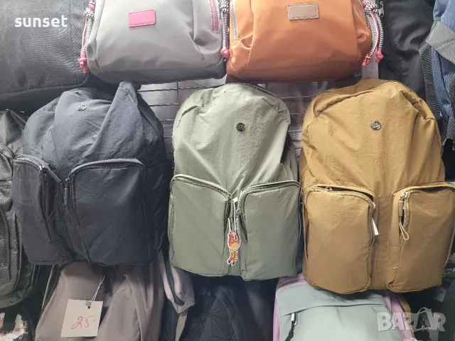 масленозелена платнена раница( нова), снимка 1