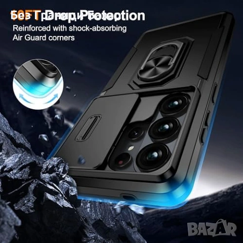 Нов Калъф кейс за Samsung Galaxy S26 Ultra с капак за камера и стойка пръстен Самсунг, снимка 2 - Калъфи, кейсове - 53876116