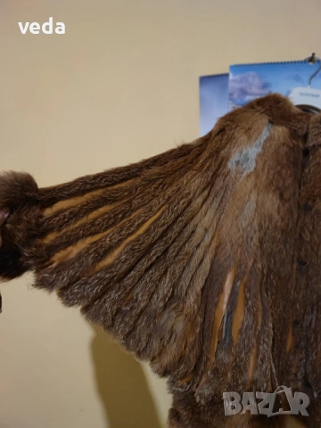 Дизайнерско палто с естествен косъм от лисица, снимка 2 - Палта, манта - 53355770