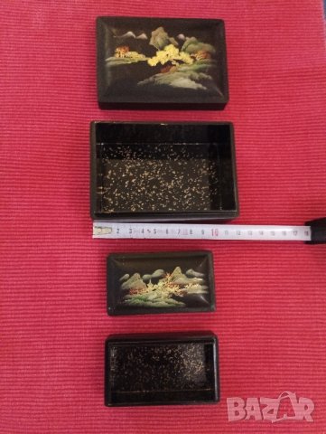 Две стари кутиики от меланин, за бижута, Китай. , снимка 3 - Антикварни и старинни предмети - 42839535