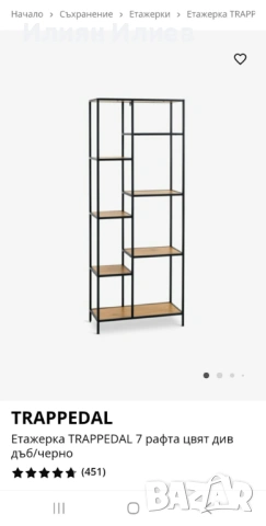 Продавам 4бр.етажерка голяма,2бр.етажерка малка,бюро,скрин