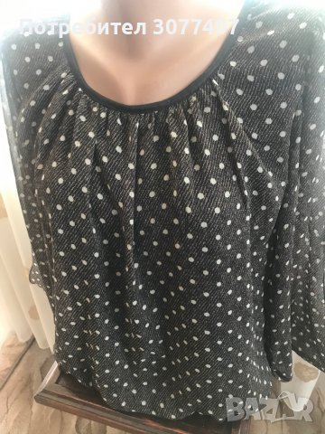 Дамска блуза от шифон на фирма Юнона, снимка 2 - Блузи с дълъг ръкав и пуловери - 37699258