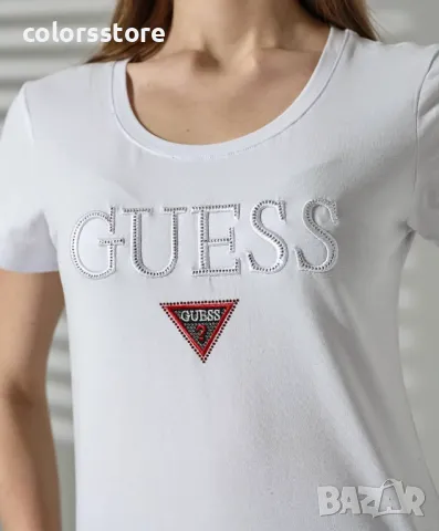 Бяла тениска Guess-VL43l, снимка 2 - Тениски - 48926379