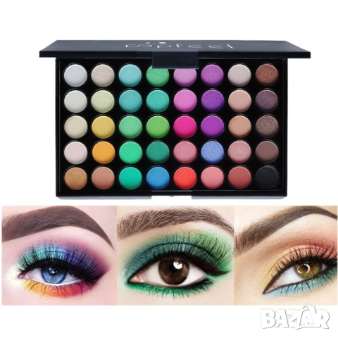 Палитра с 40 бр. сенки за очи с дълготраен ефект и матов завършек, снимка 2 - Козметика за лице - 53120940