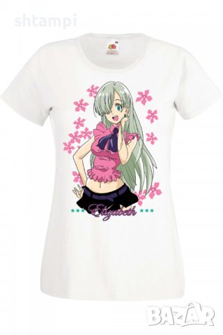 Дамска тениска The Seven Deadly Sins Elizabeth Liones,Анимация,игра,Празник,Повод., снимка 2 - Тениски - 38074755