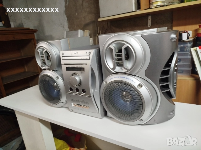Аудиосистема jvc с колони с капаро 30 лв 