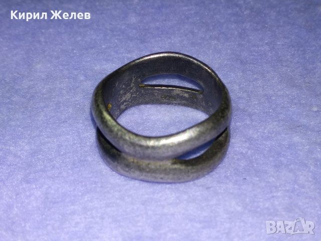 СТАР СРЕБЪРЕН АЖУРЕН ВИНТИДЖ АРТ ПРЪСТЕН ОКСИДИРАНО СРЕБРО 925 ПРОБА 40013, снимка 13 - Пръстени - 42843735