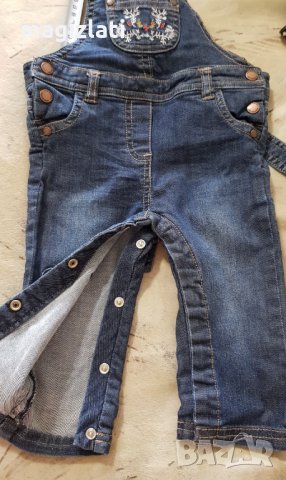 Дънков гащеризон за бебе 3-6 месеца, снимка 4 - Бебешки гащеризони - 33851299