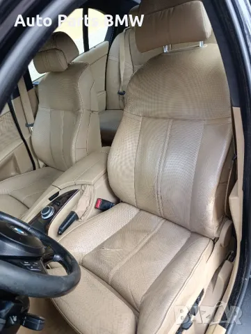Кожен комфорт салон BMW E60 Е61 БМВ Е60 E61 бежав кожен салон с подгрев и обдухване, снимка 3 - Части - 46889636