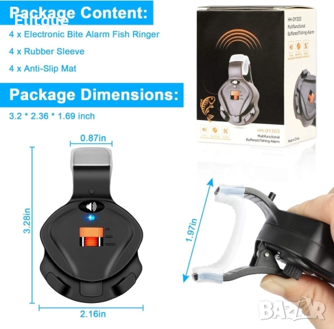 Електронен LED звънец за въдица с регулируем звук - идеален за дневен и нощен риболов на шаран, снимка 3 - Други стоки за дома - 52853518