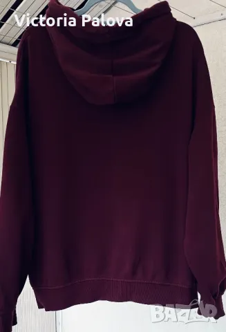 Обемен суитчър /худи HARVARD бордо унисекс, снимка 8 - Блузи с дълъг ръкав и пуловери - 49344713