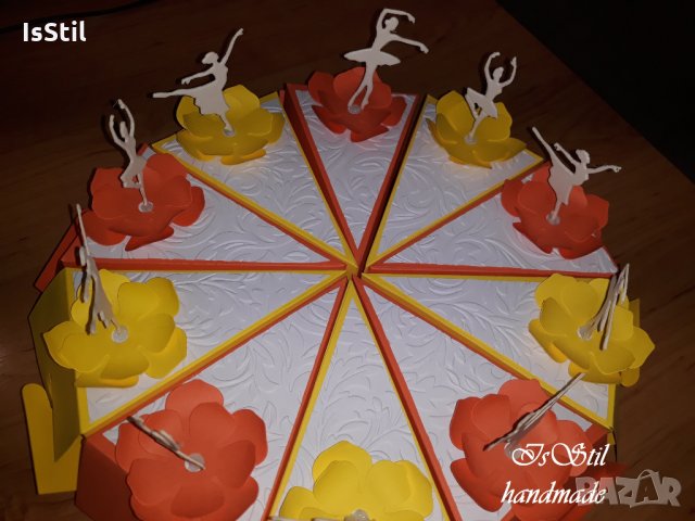 Хартиена торта - рожден ден балет, картонена торта с балерини, торта от картон балерина, снимка 6 - Детегледачки, детски центрове - 33931295