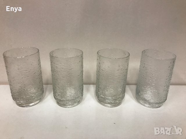 Чаши за вода и безалкохолно - релефни - 4 бр., снимка 1 - Чаши - 35140665