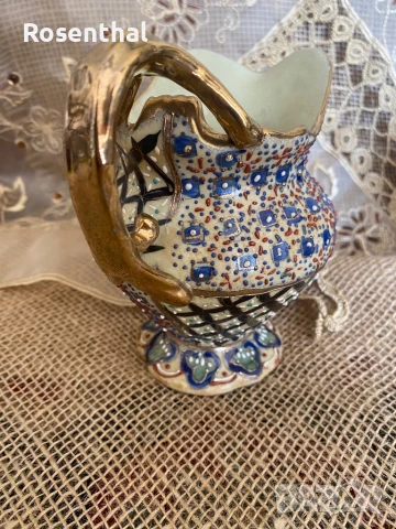 Антикварна каничка Satsuma, снимка 4 - Антикварни и старинни предмети - 51011503