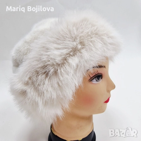 Дамска пухкава зимна шапка от изкуствен косъм, снимка 9 - Шапки - 52702214