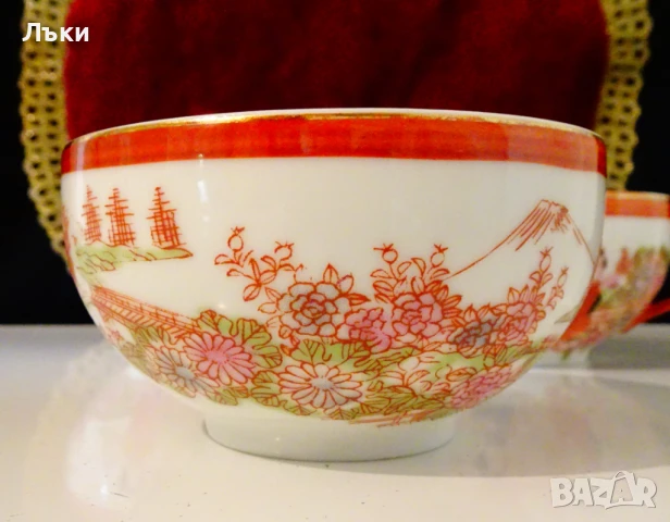 Чаша японски костен порцелан 58 гр.,злато. , снимка 5 - Антикварни и старинни предмети - 51216141