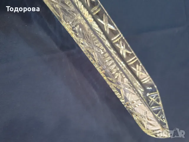 Кристален поднос -плато, снимка 3 - Сервизи - 47323190