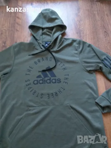 adidas Sport Id Pullover Hoodie Olive - страхотно мъжко горнище КАТО НОВО Л, снимка 7 - Спортни дрехи, екипи - 48510008