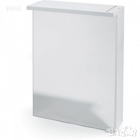 LED Огледален шкаф DEKOR, 50 х 67 х 24 см, С ключ и контакт, Бял , снимка 1 - Огледала - 33843463