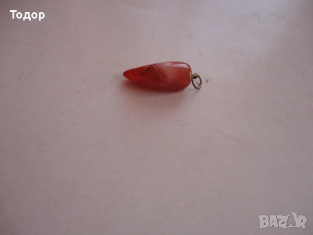 Медальон висулка от корнеол , снимка 4 - Колиета, медальони, синджири - 52849653