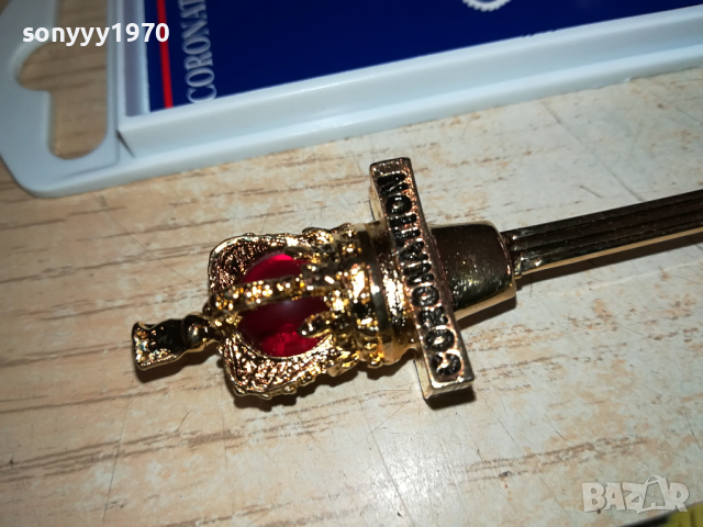 CORONATION-ROWENA MADE IN UK-ЗЛАТНА ЛЪЖИЧКА ОТ АНГЛИЯ 2902241833, снимка 6 - Колекции - 44533412