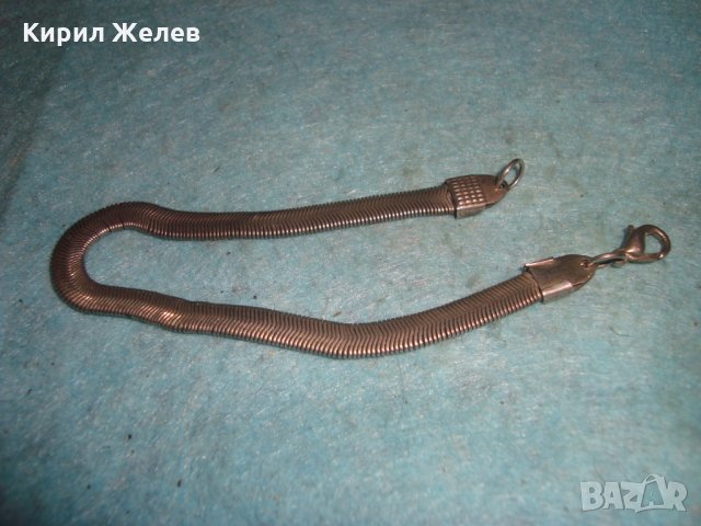 СРЕБРИСТА ЛЕНТОВИДНА РЕТРО ВИНТИДЖ АРТ ДЕКО ГРИВНА ПОДОДЯЩА и за КЮСТЕК 26057, снимка 4 - Гривни - 35038620