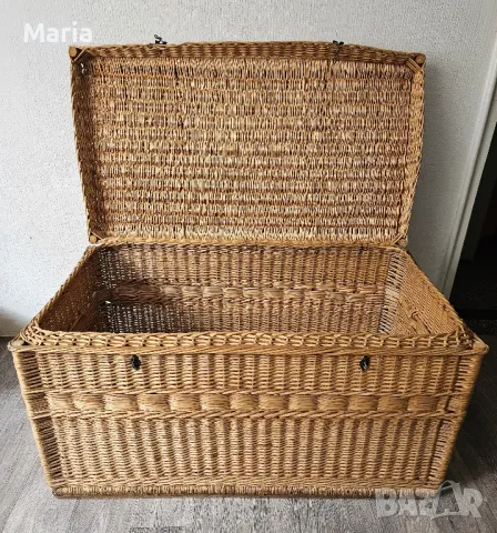 Уникален ръчно плетен кош/ракла,120х60х60