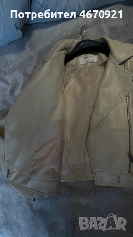 Дамско яке от еко кожа, носено два пъти, размер S, снимка 3 - Якета - 52681698