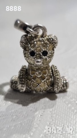 Колекционерско сребърно мече талисман , снимка 3 - Колиета, медальони, синджири - 44280099