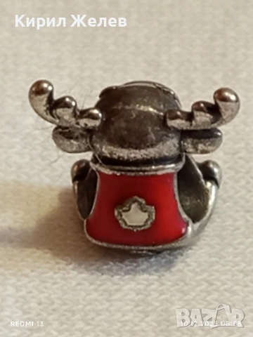 Сребърен талисман ПАНДОРА Канадски лос с кленов лист 50890, снимка 6 - Колиета, медальони, синджири - 52717428