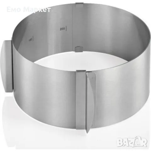 Регулируема форма за блат за торта от неръждаема стомана, снимка 5 - Други - 49910147